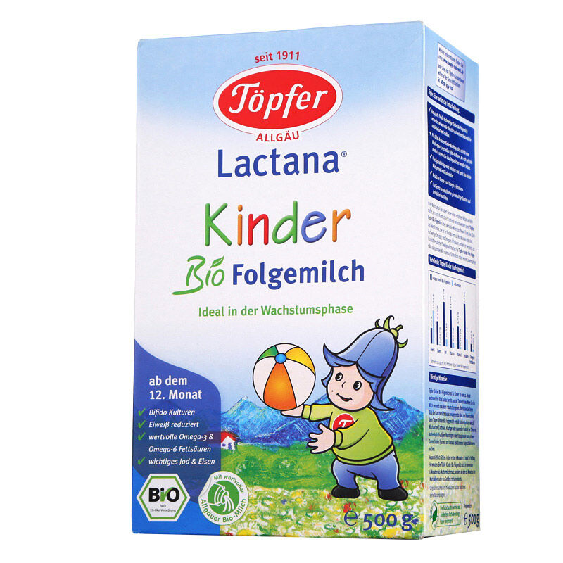 德国直邮 德国特福芬Topfer有机婴儿奶粉 12+段 500g 适合12个月以上宝宝